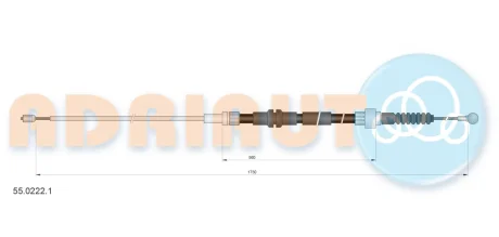 Трос ручника vw caddy iii all 4motion 1727561 08- lr ADRIAUTO 5502221