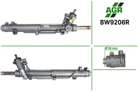 Рульова рейка з ГПК відновлена BMW 3 E-46 1998-2005,BMW 5 E-34 1988-1996 AGR BW9206R
