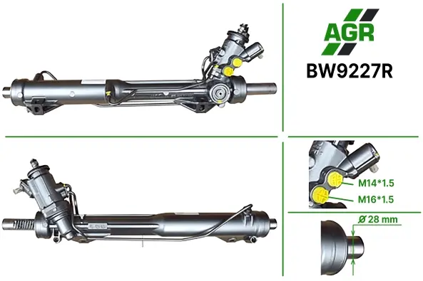 Рульова рейка з ГПК, відновлена, BMW 3 E90/91/E92, X1 E84 SAV, 05-12 AGR BW9227R (фото 1)