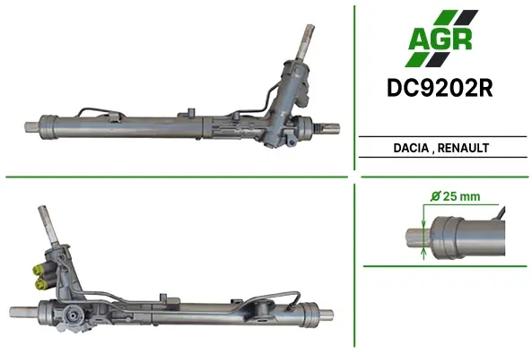 Рулевая рейка с ГУР восстановленная DACIA Duster 2010-,RENAULT Duster 2010- AGR DC9202R (фото 1)