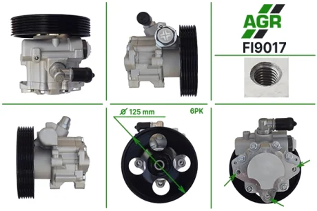 Насос ГПК з механічним приводом, новий, CITROEN Jumpy 95-07,FIAT Scudo 95-04, PEUGEOT 406 95-04, PEU AGR FI9017