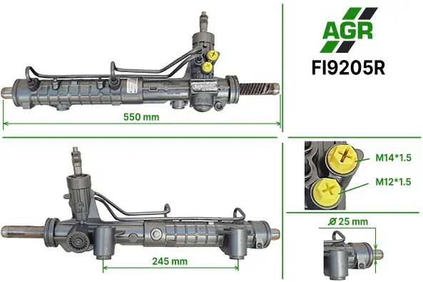 Рейка з Г/У (відновлена) Fiat Doblo 1.9D/JTD 00-05 AGR FI9205R (фото 1)