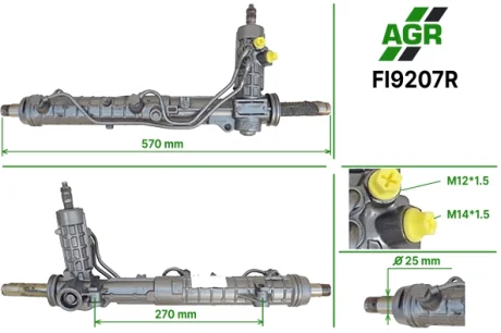 Рульова рейка з ГПК відновлена FIAT MULTIPLA (186) 99-10 AGR FI9207R