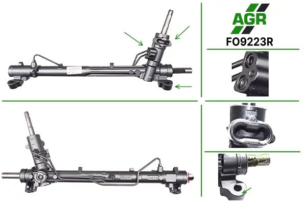 Рулевая рейка с ГУР восстановленная FORD FOCUS C-MAX 03-07,FOCUS II (DA_) 04-,FOCUS II кабрио 06- AGR FO9223R (фото 1)
