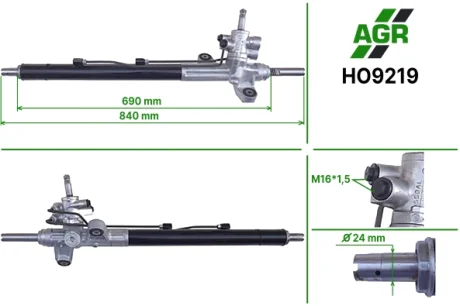 Рульова рейка з ГПК нова HONDA ACCORD 03-08 USA AGR HO9219