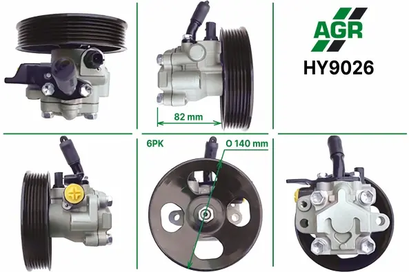 Насос ГПК з механічним приводом, новий, HYUNDAI Santa Fe 2006-2010 AGR HY9026 (фото 1)