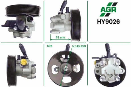 Насос ГПК з механічним приводом, новий, HYUNDAI Santa Fe 2006-2010 AGR HY9026