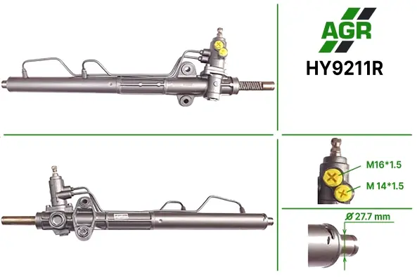 Рульова рейка з ГПК відновлена HYUNDAI SONATA 99-04,GRANDEUR 99-04, OPTIMA 00-05,KIA MAGENTIS 0 AGR HY9211R (фото 1)