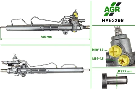 Рульова рейка з ГПК відновлена HYUNDAI SONATA IV (EF) 01-04,XG (XG) 98-04 AGR HY9229R