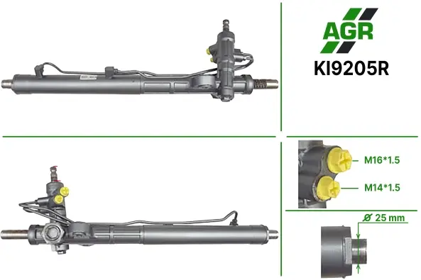 Рульова рейка з ГПК, відновлена, KIA Rio 2005- AGR KI9205R (фото 1)