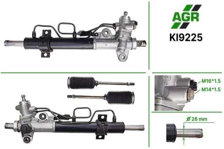 Рульова рейка з ГПК нова KIA Cerato 06-08, HYUNDAI Coupe 01-, HYUNDAI TIBURON 01-,HYUNDAI AGR KI9225
