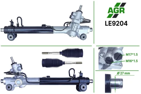 Кермова рейка з г/п LEXUS RX 300, 400h 4WD, 400h FWD, 350 03-07/ TOYOTA HIGHLANDER 3.3 3-07, KLUGER 3.3 03-07 AGR LE9204