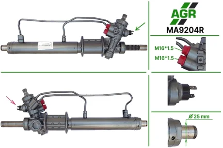 Рульова рейка з ГПК відновлена MAZDA 626 GD 1987-1992 AGR MA9204R