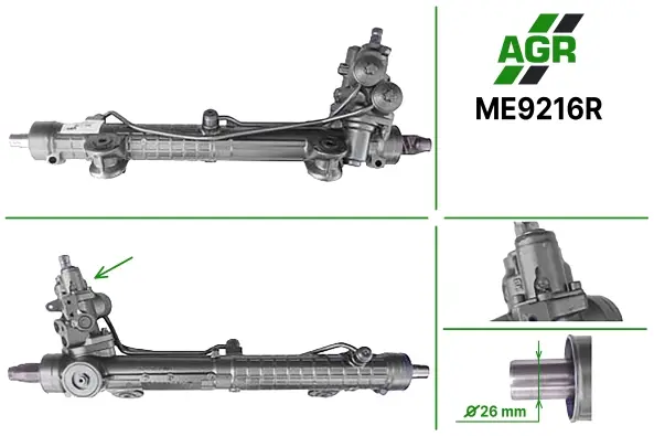 Рульова рейка з ГПК відновлена MERCEDES C W 203 4*4 2000-2007 AGR ME9216R (фото 1)