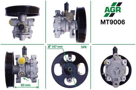 Насос ГПК новий MITSUBISHI LANCER(CS_W) 03-08,LANCER (CS_A) 03- AGR MT9006