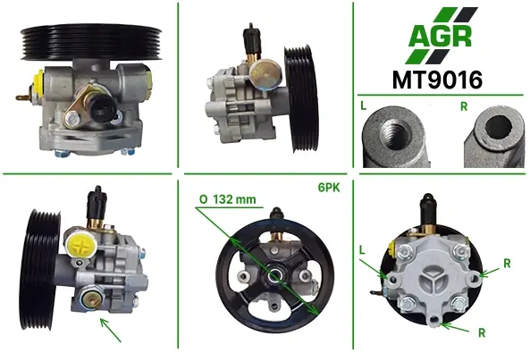 Насос ГПК новий MITSUBISHI LANCER 2008-,OUTLANDER 2006-, PEUGEOT 4007 2007-, CITROEN C-CROSSER AGR MT9016 (фото 1)