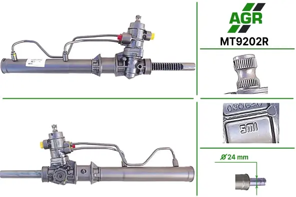 Рулевая рейка с ГУР восстановленная MITSUBISHI CARISMA (DA_) 95-06,CARISMA седан (DA_) 96-06 AGR MT9202R (фото 1)