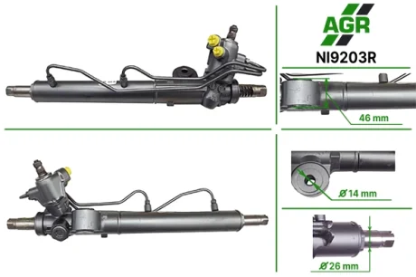 Рульова рейка з ГПК відновлена NISSAN ALMERA TINO (V10) 00-05 AGR NI9203R