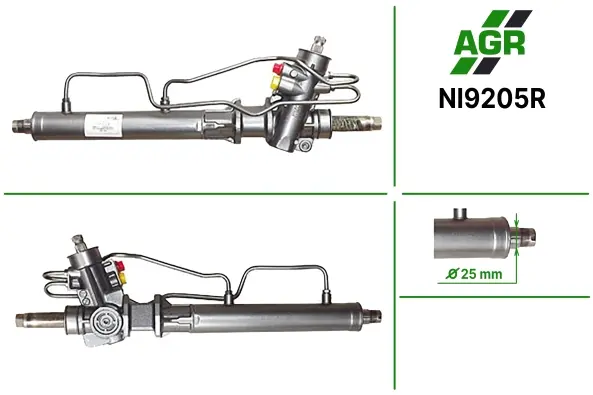 Рульова рейка з ГПК відновлена NISSAN BLUEBIRD 83-90, NISSAN MICRA K10 82-92 AGR NI9205R (фото 1)
