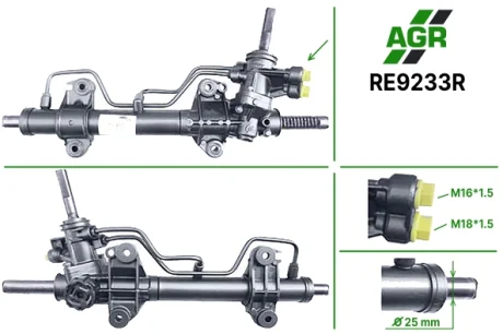 Рулевая рейка с ГУР восстановленная RENAULT LAGUNA 93-01 AGR RE9233R