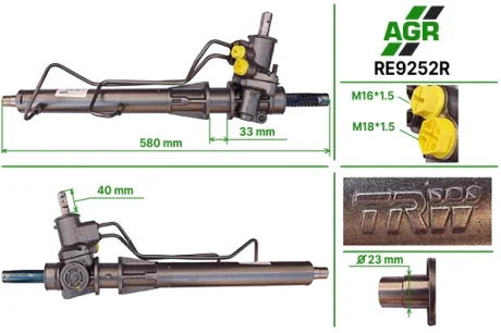 Кермова рейка з ГУР (відновлена) Renault Thalia 1.5 dCi, 1.6 16V 02-09, Renault Clio 1.4 16V 00-08 AGR RE9252R