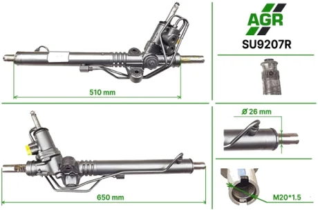 Рульова рейка з ГПК, відновлена, SUBARU TRIBECA (B9) 05- AGR SU9207R