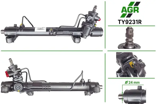 Рульова рейка з ГПК відновлена TOYOTA AVENSIS (T25_) 03-08,AVENSIS седан (T25) 03-08 AGR TY9231R (фото 1)