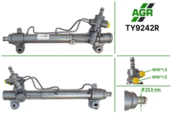 Рульова рейка з ГПК відновлена TOYOTA Rav-4 2000-2005 USA AGR TY9242R (фото 1)