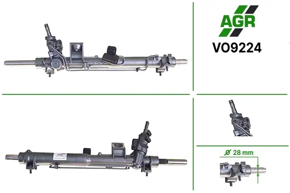 Рульова рейка з ГПК, нова, VOLVO S 80 2000-2006 AGR VO9224 (фото 1)