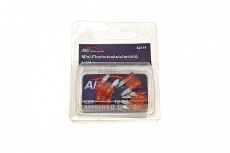 Запобіжник 10А (міні, з плоскими контактами) (5 шт) AIC 52146