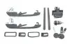 Комплект замків (3шт.) VW Golf II -91 (+ ручки/ключі) AIC 52162 (фото 1)