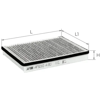 Фільтр салону ВАЗ 2110-2112, 2170 вугільний (вир-во) ALPHA FILTER AF5010a