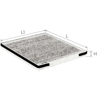 Фільтр салону ВАЗ 2170 Priora (2170-8122020-10) конд. HALLA (вугільн.)  ALPHA FILTER AF5034a