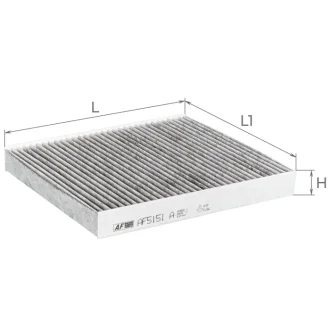 Фільтр салону (з акт вугіллям) HONDA CR-V I, Civic VI, Insight; ROVER Rover 400 Mk II Альфа ALPHA FILTER AF5151a