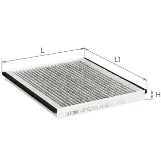 Фільтр салону Chery Arrizo 1.5i 14- (вугільний) ALPHA FILTER AF5243A