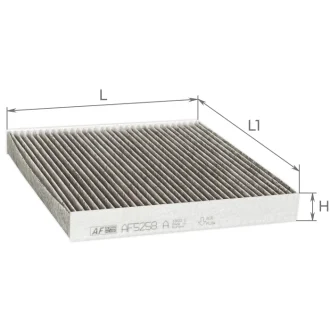 Фільтр салону з акт вугіллям Sonata VII / Nexo (15-), Kia Cadenza II (16-) Альфа ALPHA FILTER AF5258a