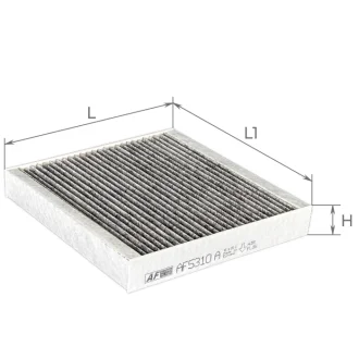 Фільтр салону Yuan Plus/Pro/Up 21- (вугільний) ALPHA FILTER AF5310A