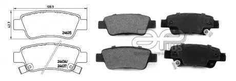 Колодка тормозная задн HONDA CR-V IV (RM_) (01/12-) APPLUS APLUS 71304BAAP