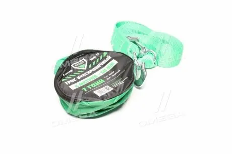 Трос буксировочный 7т. лента 5м. С крюк, зеленый <Armer> ARMER ARM-75