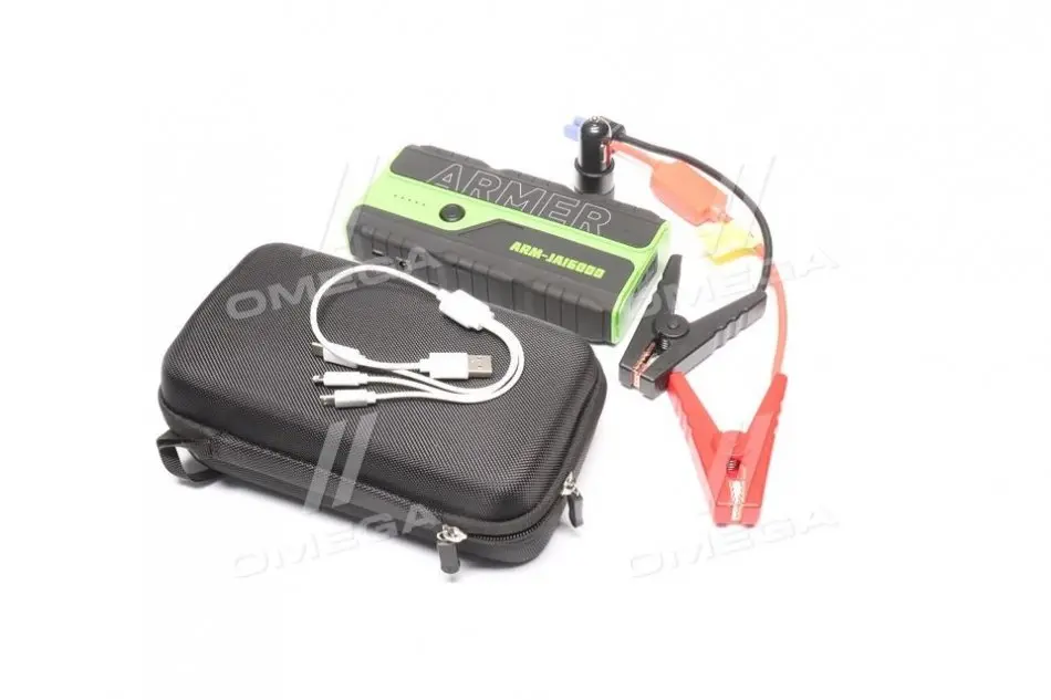 Пуско-зарядний пристрій автономне (power booster), 16000 mAh, 800A, 12V <> ARMER ARM-JA16000 (фото 1)