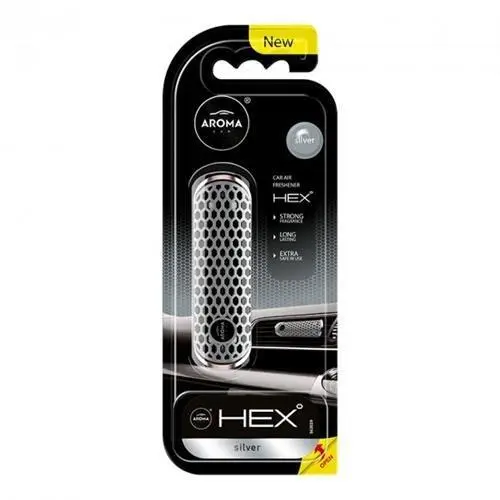 AROMA Ароматизатор на дефлектор Aroma Car HEX 10g - SILVER (11шт) AROMA CAR 83576 (фото 1)