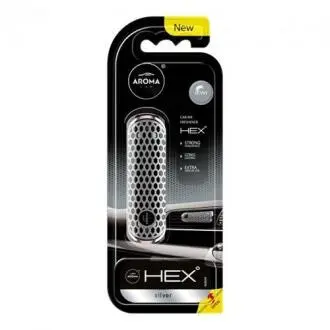 AROMA Ароматизатор на дефлектор Aroma Car HEX 10g - SILVER (11шт) AROMA CAR 83576