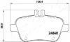 Гальмівні колодки дискові зад. MERCEDES A (W176), B (W246, W242), GLA (X156), SLC (R172), SLK (R172) 1.5D-Electric 02.11- ASHIKA 51-00-0501 (фото 2)