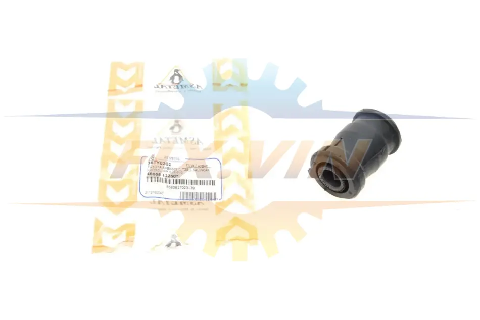 Сайлентблок важеля (переднього/знизу/спереду) Toyota Avensis/Corolla 1.4-2.4/2.0-2.2D 02-08 ASMETAL 38TY0201 (фото 1)