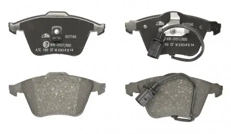 Комплект гальмівних колодок, дискове гальмо ATE 13.0460-7166.2