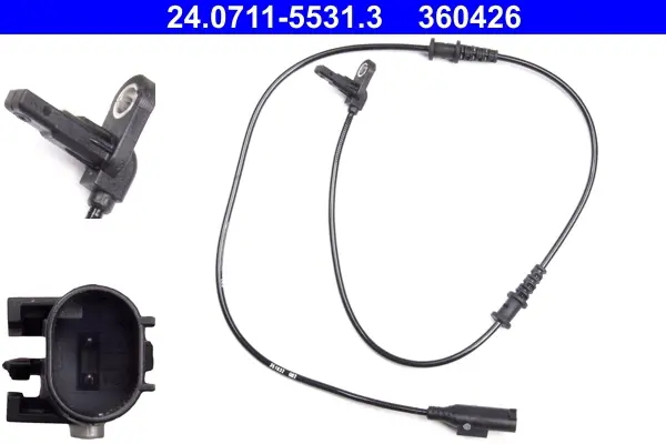 Датчик ABS передн Лів/Прав MERCEDES SPRINTER 3,5-T (B906), SPRINTER 3-T (B906), SPRINTER 4,6-T (B906), SPRINTER 5-T (B906) VW CRAFTER 30-35, CRAFTER 30-50 1.8-3.5 04.06-09.20 ATE 24071155313 (фото 1)