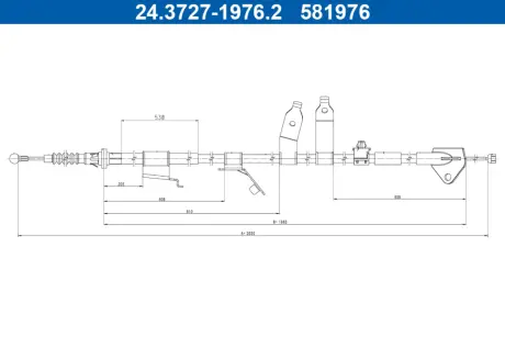 Трос ручного гальма ATE 24372719762