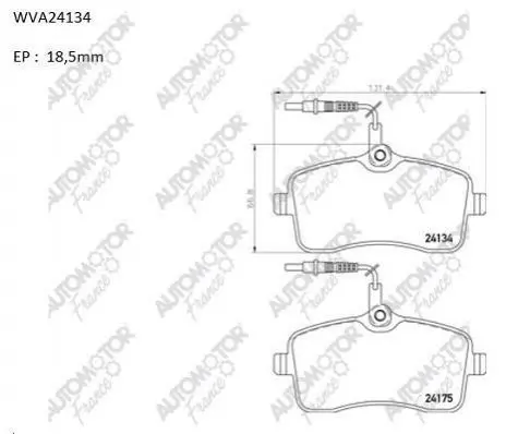 Колодки гальмівні передні Peugeot 407 (04-) Automotor France AUTOMOTOR France ABP2605 (фото 1)