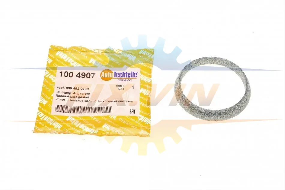 Прокладка труби вихлопної MB (W202/203/210) (60.7x72.5) (кільце) AUTOTECHTEILE 100 4907 (фото 1)