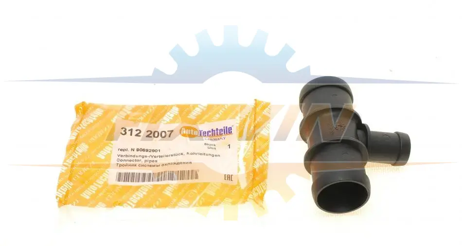 Фланець ОЖ (трійник) Golf/Passat/Caddy 05- AUTOTECHTEILE 312 2007 (фото 1)
